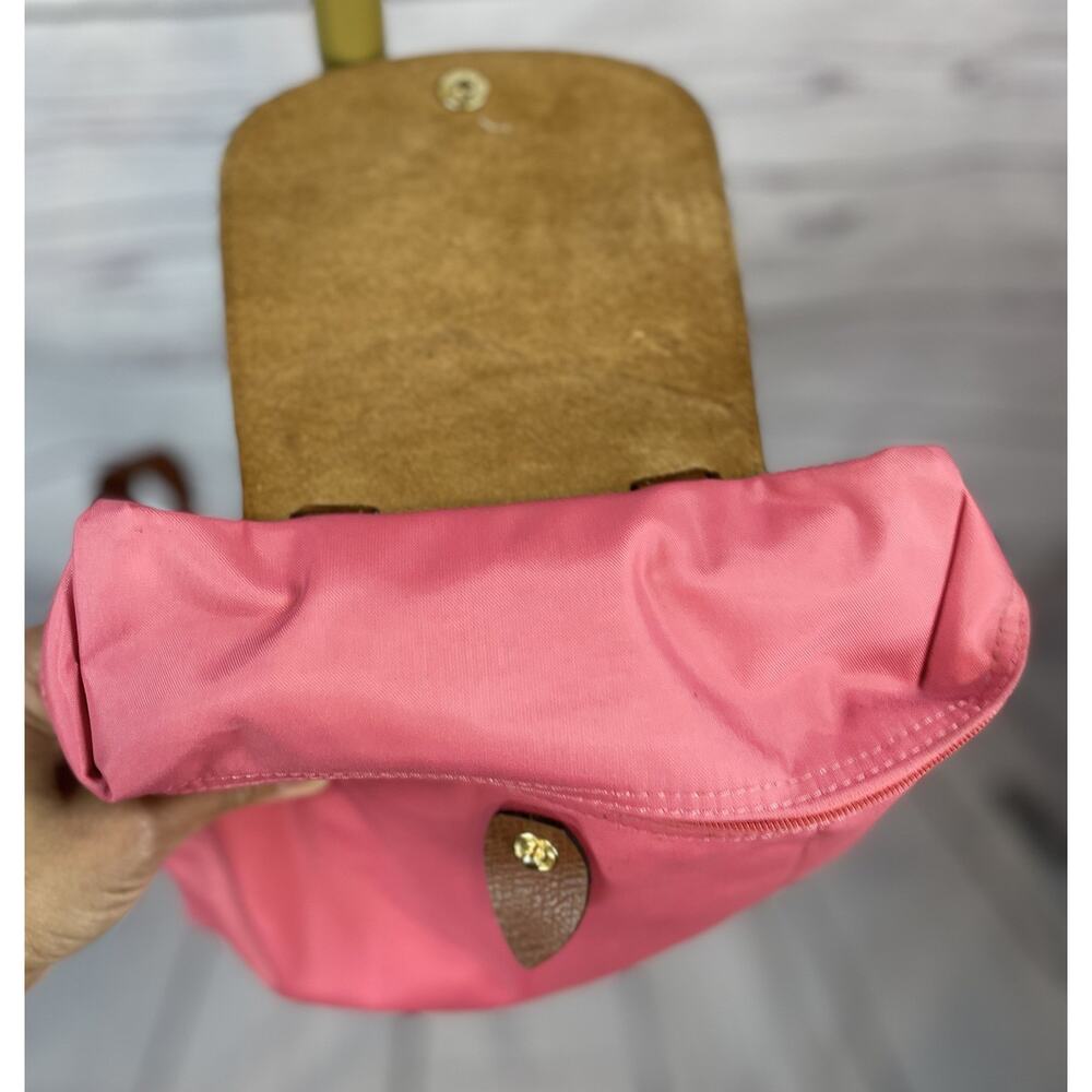 Longchamp Le Pliage Pink Nylon Backpack Small Foldable Travel Bag - Picture 8 of 9